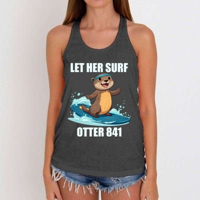 Let Her Surf Otter 841 Women's Knotted Racerback Tank