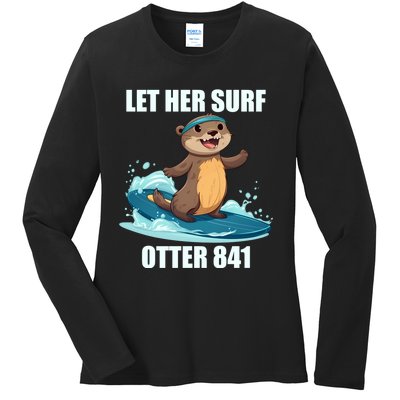 Let Her Surf Otter 841 Ladies Long Sleeve Shirt