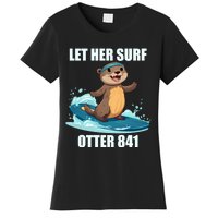 Let Her Surf Otter 841 Women's T-Shirt