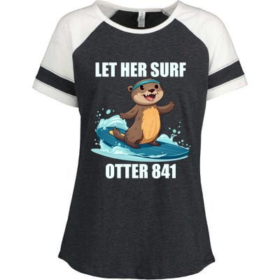 Let Her Surf Otter 841 Enza Ladies Jersey Colorblock Tee