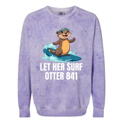 Let Her Surf Otter 841 Colorblast Crewneck Sweatshirt