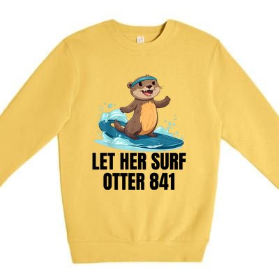 Let Her Surf Otter 841 Premium Crewneck Sweatshirt