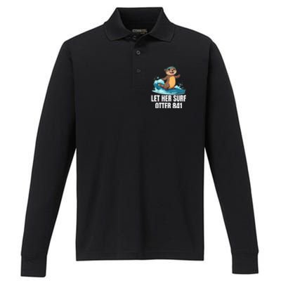 Let Her Surf Otter 841 Performance Long Sleeve Polo