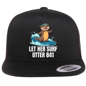 Let Her Surf Otter 841 Flat Bill Trucker Hat