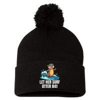 Let Her Surf Otter 841 Pom Pom 12in Knit Beanie