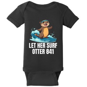 Let Her Surf Otter 841 Baby Bodysuit