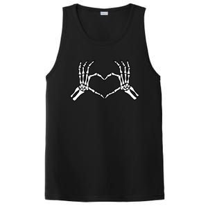 Lovable Halloween Skeleton Hands Heart Shape Skeleton Cute Gift PosiCharge Competitor Tank