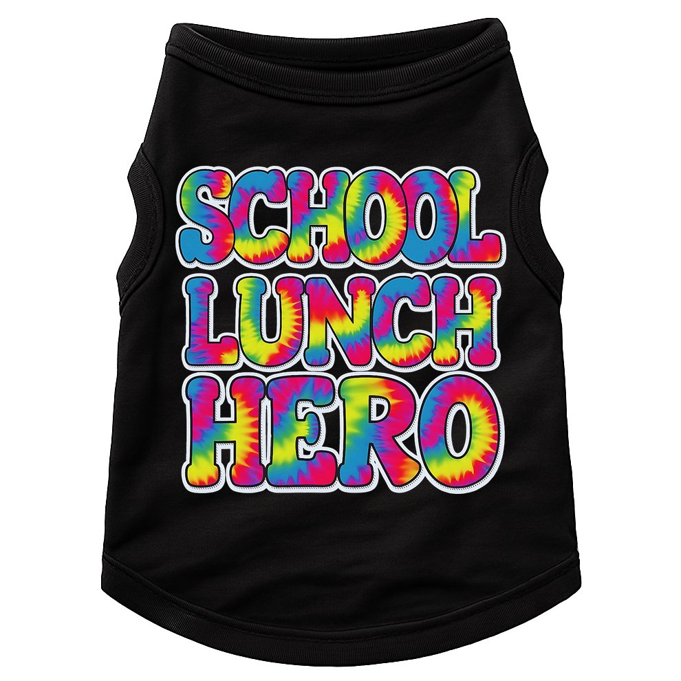Lunch Hero Squad Food Worker School Lunch Hero Tie Dye Doggie Tank