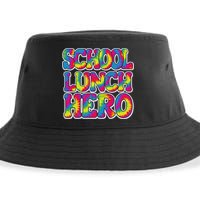 Lunch Hero Squad Food Worker School Lunch Hero Tie Dye Sustainable Bucket Hat