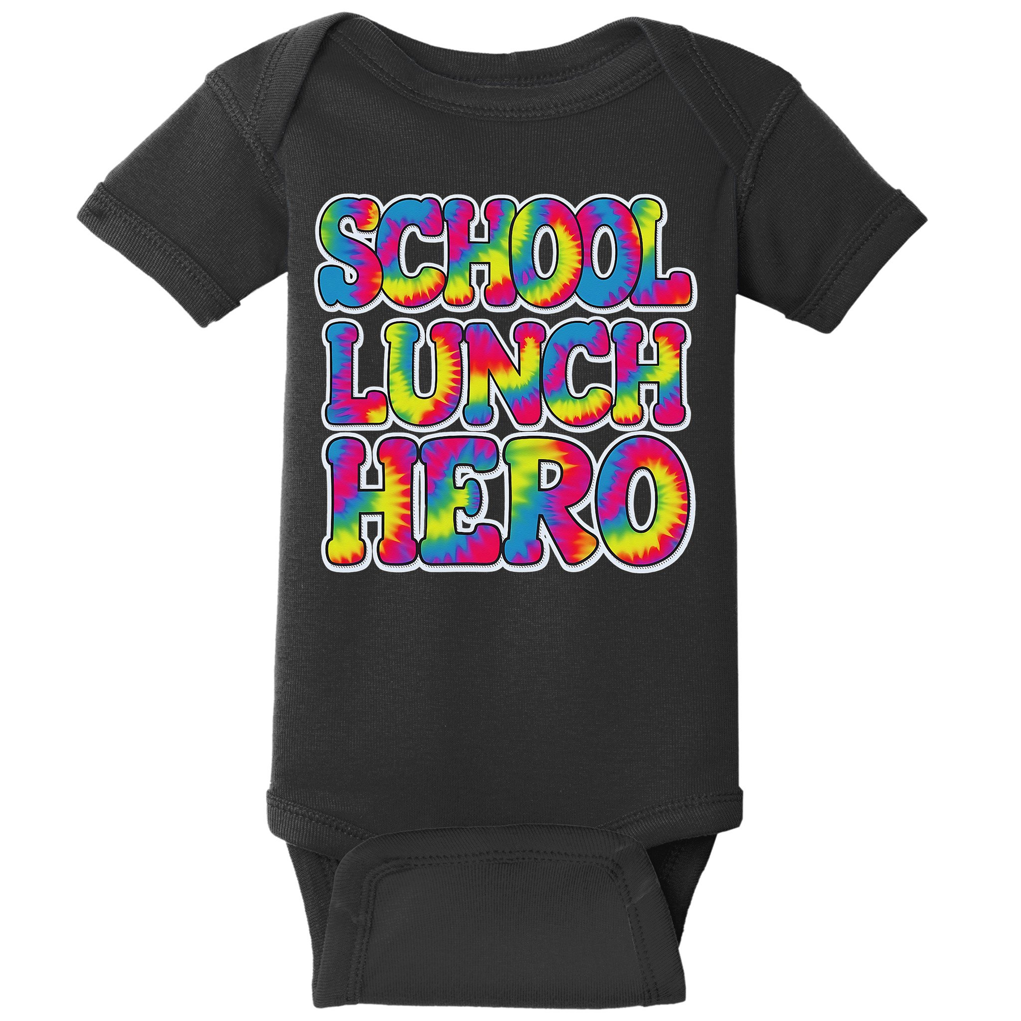 Lunch Hero Squad Food Worker School Lunch Hero Tie Dye Baby Bodysuit
