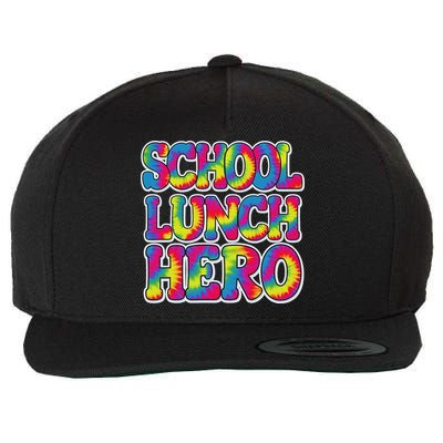 Lunch Hero Squad Food Worker School Lunch Hero Tie Dye Wool Snapback Cap