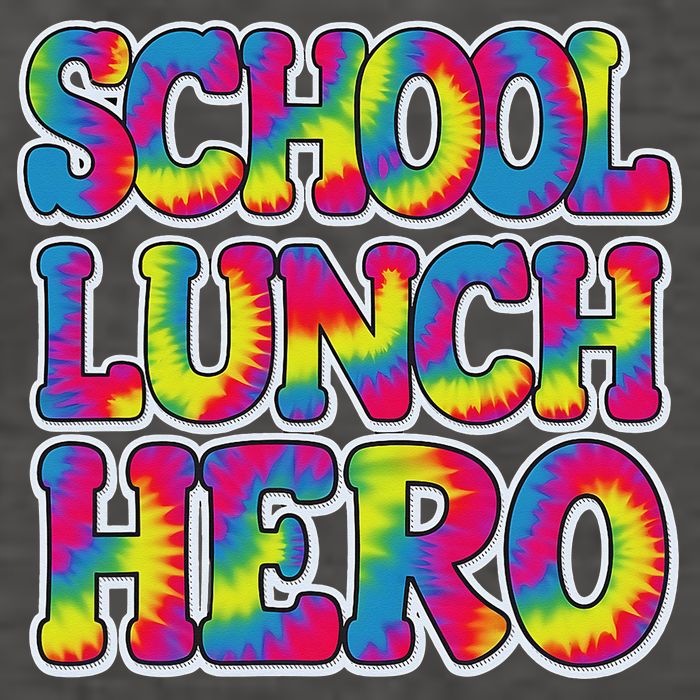 Lunch Hero Squad Food Worker School Lunch Hero Tie Dye Vector Backpack