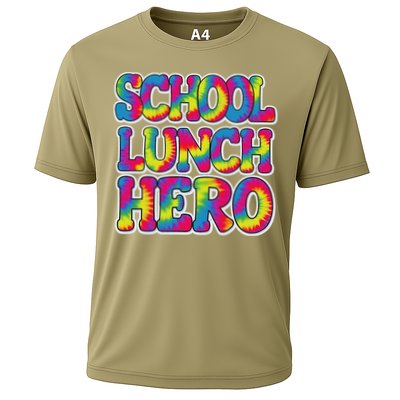 Lunch Hero Squad Food Worker School Lunch Hero Tie Dye Cooling Performance Crew T-Shirt