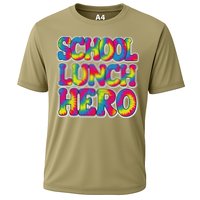 Lunch Hero Squad Food Worker School Lunch Hero Tie Dye Cooling Performance Crew T-Shirt