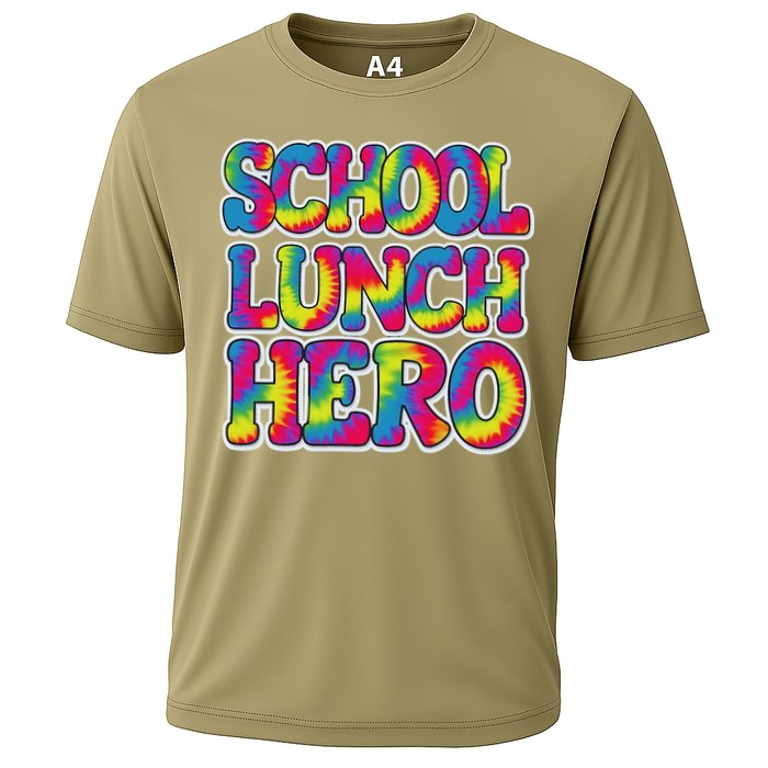 Lunch Hero Squad Food Worker School Lunch Hero Tie Dye Cooling Performance Crew T-Shirt