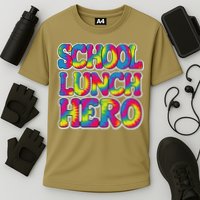 Lunch Hero Squad Food Worker School Lunch Hero Tie Dye Cooling Performance Crew T-Shirt