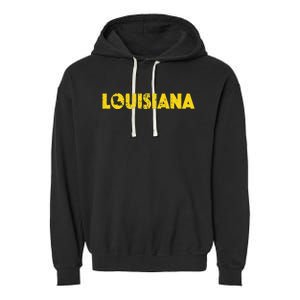 Louisiana Home State Love Lettering S500149 Garment-Dyed Fleece Hoodie