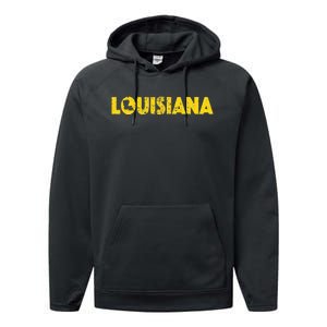 Louisiana Home State Love Lettering S500149 Performance Fleece Hoodie