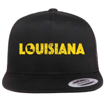 Louisiana Home State Love Lettering S500149 Flat Bill Trucker Hat