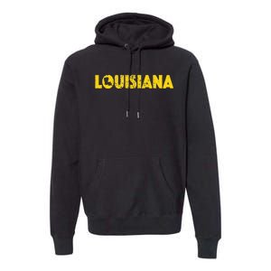 Louisiana Home State Love Lettering S500149 Premium Hoodie