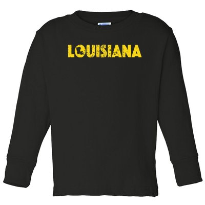 Louisiana Home State Love Lettering S500149 Toddler Long Sleeve Shirt