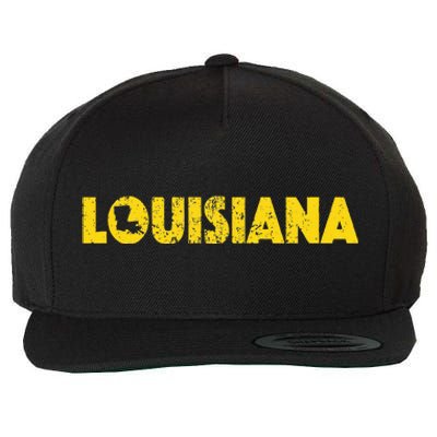 Louisiana Home State Love Lettering S500149 Wool Snapback Cap