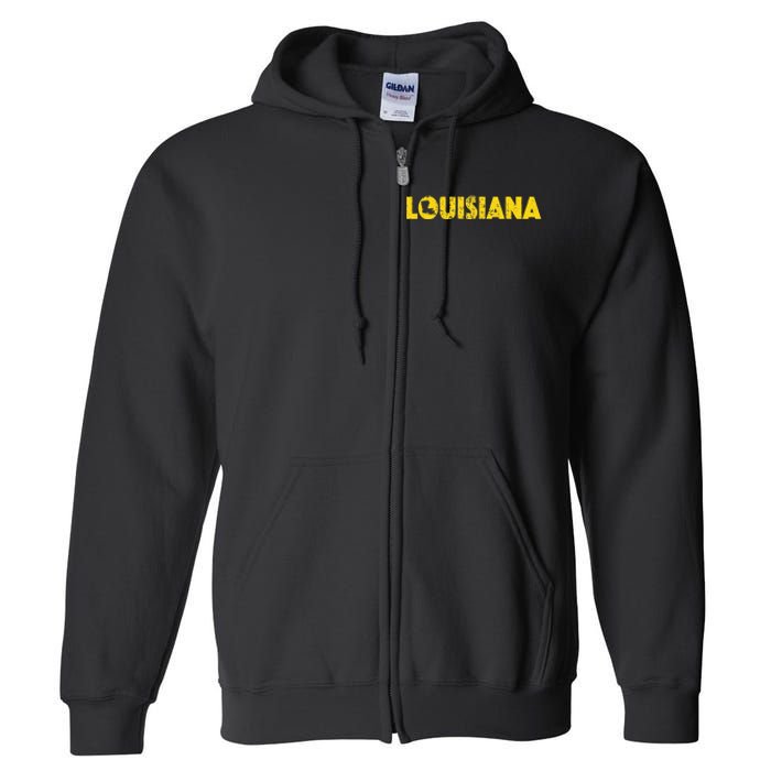 Louisiana Home State Love Lettering S500149 Full Zip Hoodie