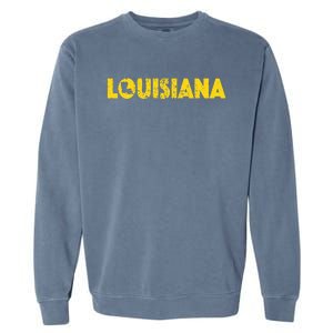 Louisiana Home State Love Lettering S500149 Garment-Dyed Sweatshirt