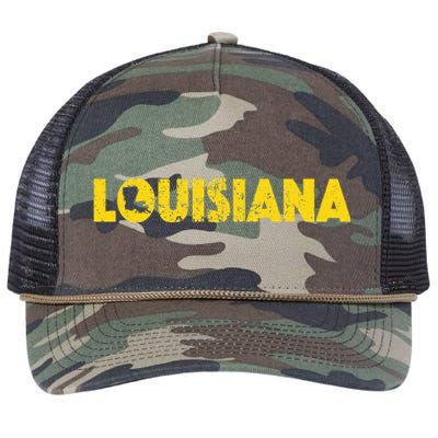 Louisiana Home State Love Lettering S500149 Retro Rope Trucker Hat Cap