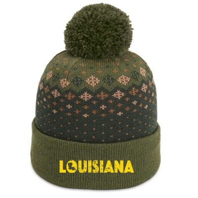 Louisiana Home State Love Lettering S500149 The Baniff Cuffed Pom Beanie