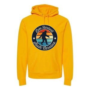 Lake Hartwell South Carolina Sasquatch Souvenir Premium Hoodie