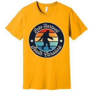 Lake Hartwell South Carolina Sasquatch Souvenir Premium T-Shirt