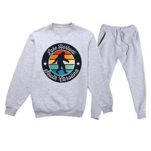 Lake Hartwell South Carolina Sasquatch Souvenir Premium Crewneck Sweatsuit Set