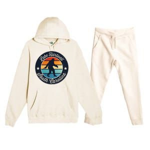 Lake Hartwell South Carolina Sasquatch Souvenir Premium Hooded Sweatsuit Set