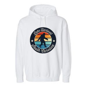 Lake Hartwell South Carolina Sasquatch Souvenir Garment-Dyed Fleece Hoodie