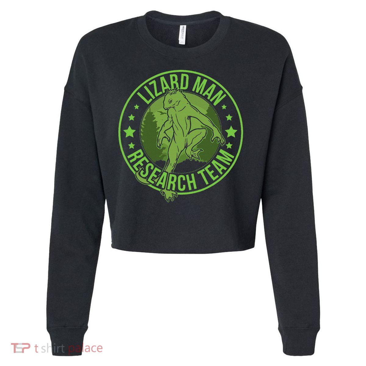 Lizardman Hide & Seek Research Team Champion Cryptid Cropped Pullover Crew