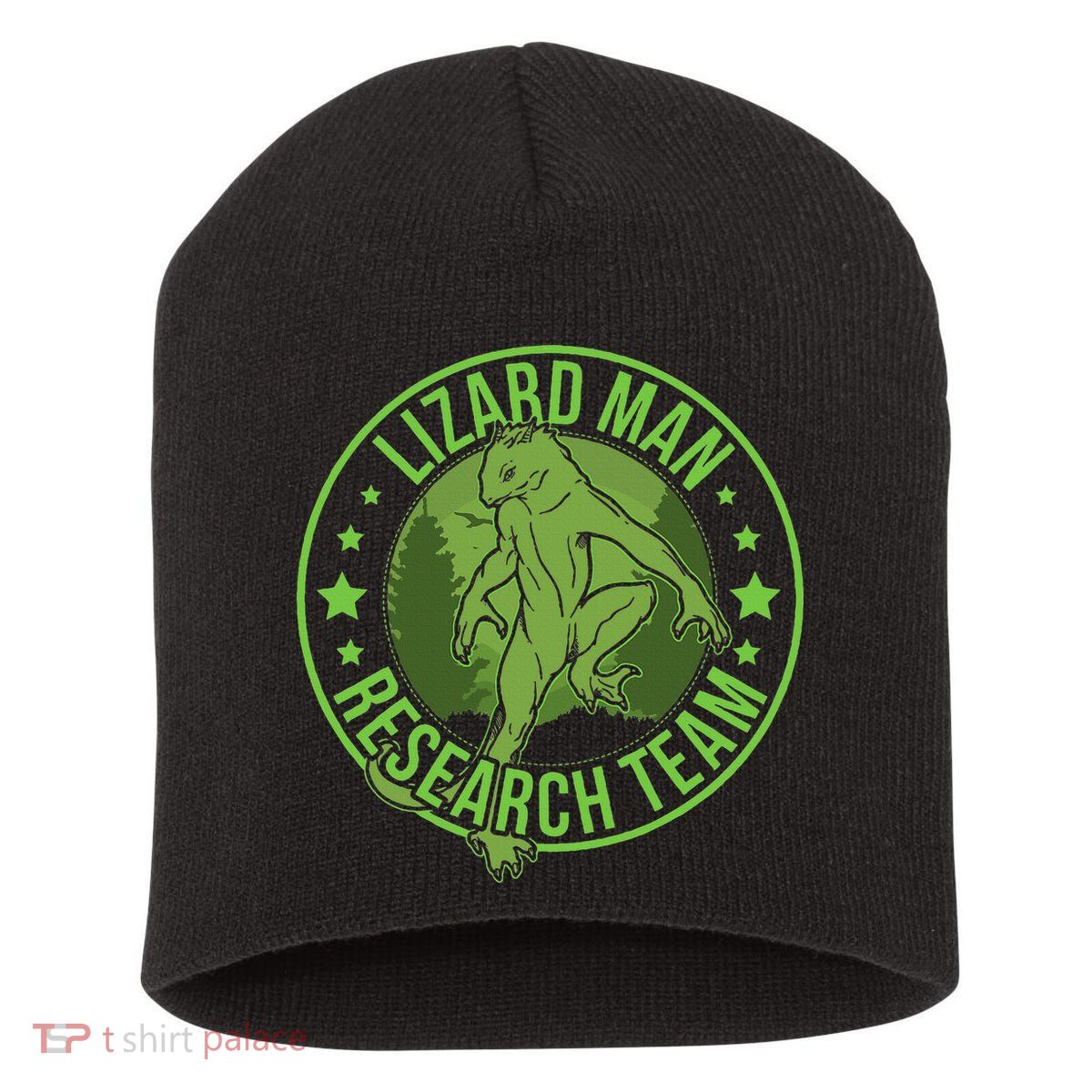 Lizardman Hide & Seek Research Team Champion Cryptid Short Acrylic Beanie