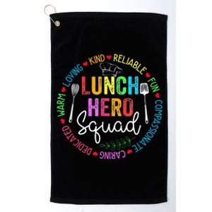 Lunch Hero Squad Funny Lunch Lady School Cafeteria Worker Platinum Collection Golf Towel