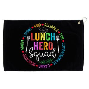 Lunch Hero Squad Funny Lunch Lady School Cafeteria Worker Grommeted Golf Towel