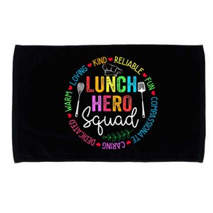 Lunch Hero Squad Funny Lunch Lady School Cafeteria Worker Microfiber Hand Towel