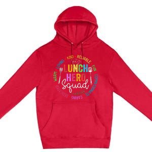 Lunch Hero Squad Funny Lunch Lady School Cafeteria Worker Premium Pullover Hoodie