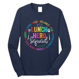 Lunch Hero Squad Funny Lunch Lady School Cafeteria Worker Long Sleeve Shirt