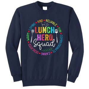 Lunch Hero Squad Funny Lunch Lady School Cafeteria Worker Tall Sweatshirt