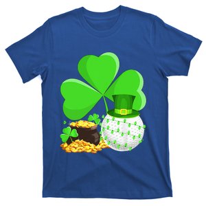 Leprechaun Hat Shamrock Leaf Golf St Patrick's Day Gift T-Shirt