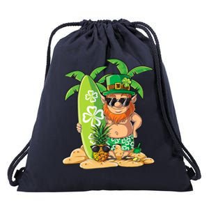 Leprechaun Hawaiian Surfing St Patricks Day Hawaii Gift Drawstring Bag