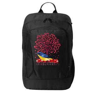 Love Heart Tree Eastern Bluebird Valentine's Day Gift City Backpack