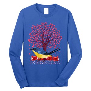 Love Heart Tree Eastern Bluebird Valentine's Day Gift Long Sleeve Shirt