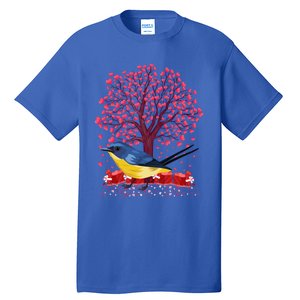 Love Heart Tree Eastern Bluebird Valentine's Day Gift Tall T-Shirt