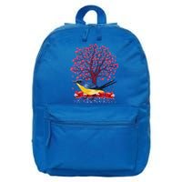 Love Heart Tree Eastern Bluebird Valentine's Day Gift 16 in Basic Backpack