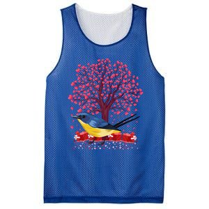 Love Heart Tree Eastern Bluebird Valentine's Day Gift Mesh Reversible Basketball Jersey Tank